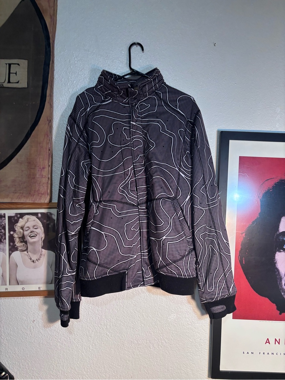 Empyre Black Patterned Zip-Up Jacket